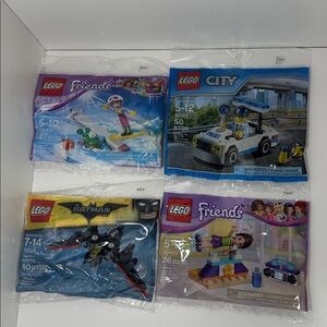 LEGO Polybag Bundle – 4 Sets New & Sealed (Friends, City, Batman)